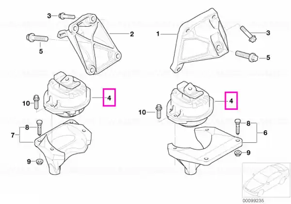 Tampon motor - BMW Seria 7 E65 E66 Reducere de preț