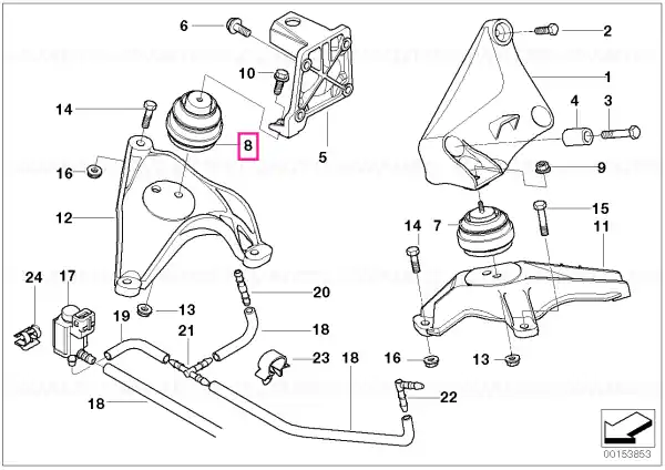 Nu rata Tampon dreapta motor - BMW
