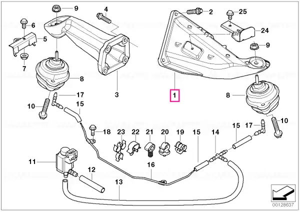 Suport motor, stanga - BMW X5 E53 Chilipir