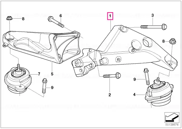 Suport motor, stanga - BMW X3 E83 Lichidare de stoc
