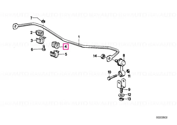 Disponibil imediat Lagăr cauciuc D=21MM - BMW