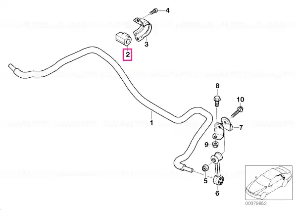 Rubber Brg D=21,5MM - BMW Disponibil imediat