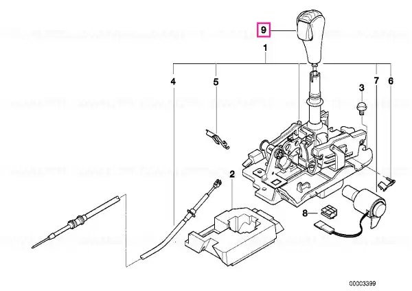 Mâner selector piele CHROM-MATT - BMW Livrare gratuită