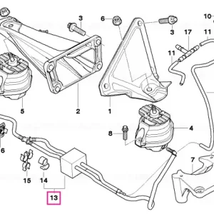 Vezi acum Furtun presiune, suspensie motor - BMW Seria 5 E60 E61, Seria 6 E63 E64