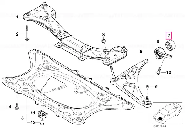 Livrare expres Bucsa brat inferior - BMW