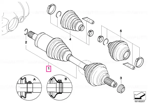 Doar azi Arbore planetar f.dr D=29MM - BMW