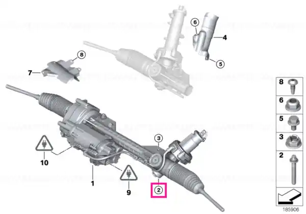 Plată securizată Surub caseta servodi M10X70-10.9 - BMW