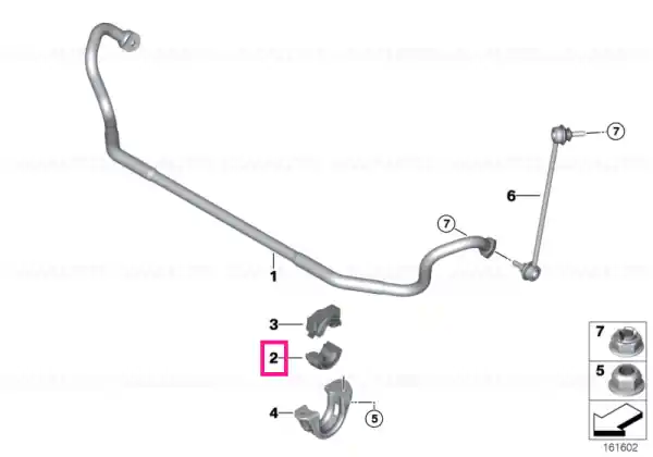 Preț redus Suport cauciuc stabilizator - BMW