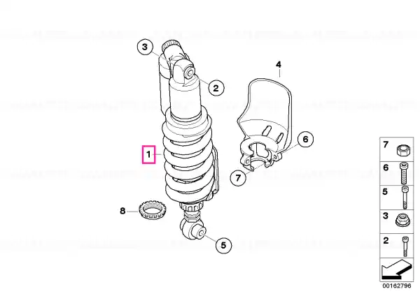Preț mic Arc suspensie sport spate - BMW Motorrad