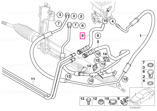 Reducere extra Conduct retur radiator - BMW