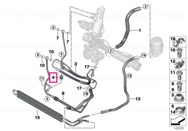 Livrare rapidă Suport cauciuc H=17 - BMW