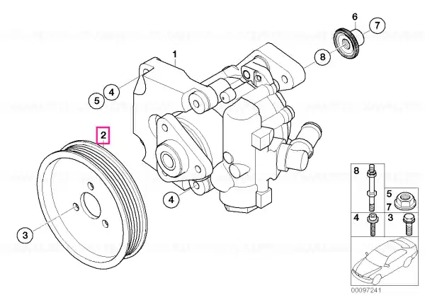Pulley D=108,5MM - BMW Cel mai vândut