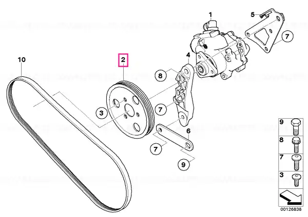 Doar azi Pulley D=123MMM - BMW - Mini