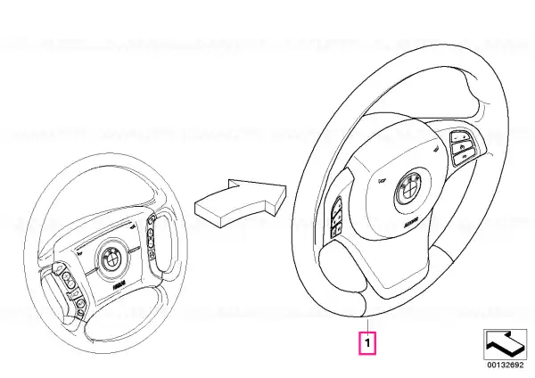 Volan sport airbag piele multifuncție SCHWARZ - BMW Ofertă