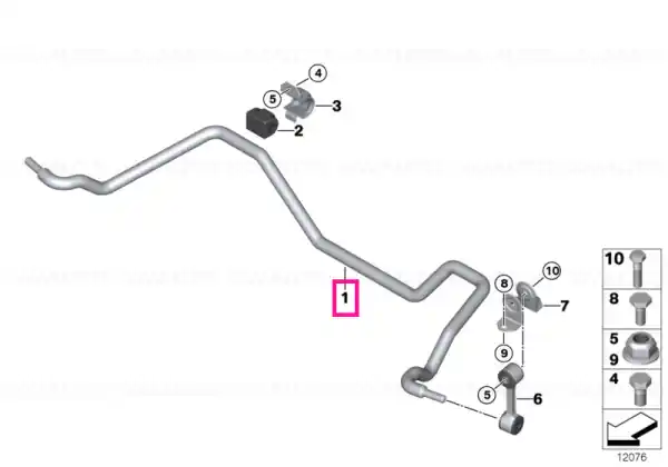 Stabilizator spate D=15MM - BMW Plată securizată
