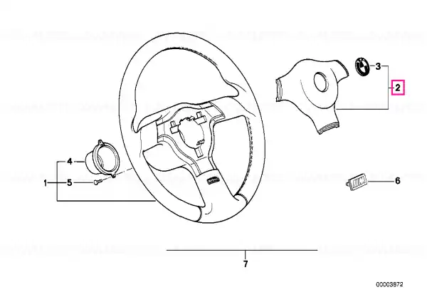 Horn button schwarz - BMW Calitate înaltă