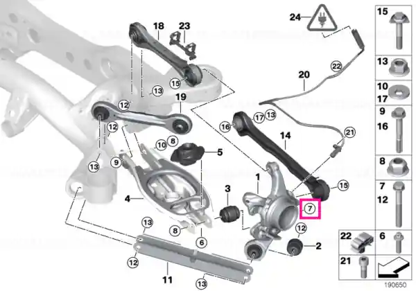 Surub hexagonal cu guler M14X1,5X82-10.9 - BMW Retur gratuit