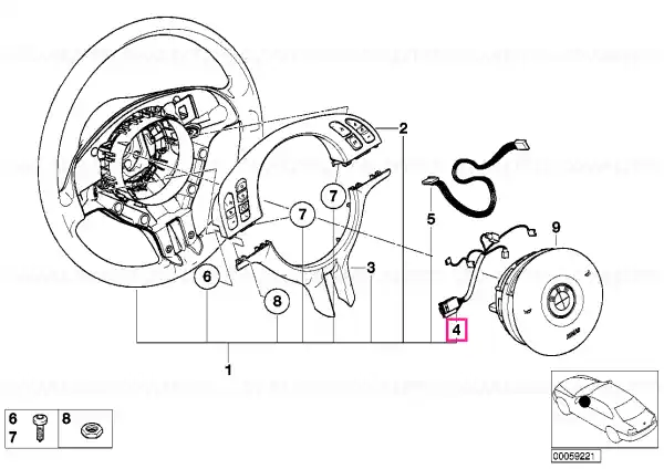 Cablu conexiune airbag/inel alunecare - BMW Reducere