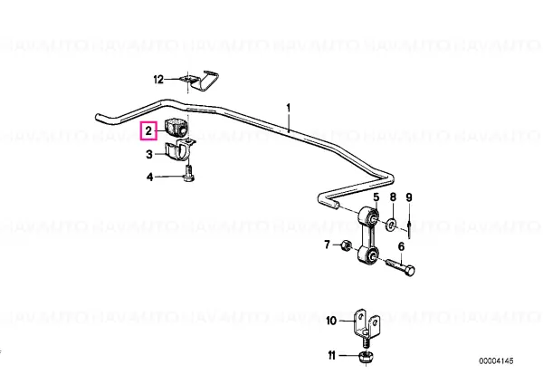 Calitate înaltă Suport cauciuc stabilizator D=12MM - BMW