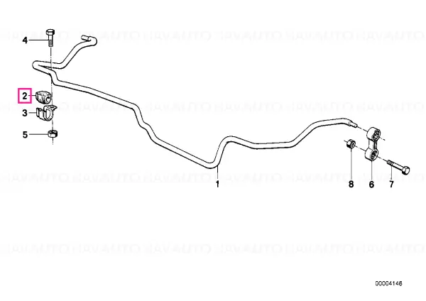 Ofertă de sezon Garnitură elastică stabilizator D=18MM - BMW
