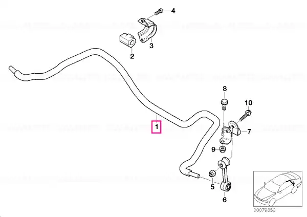 Transport gratuit Stabilizator spate D=21,5MM - BMW