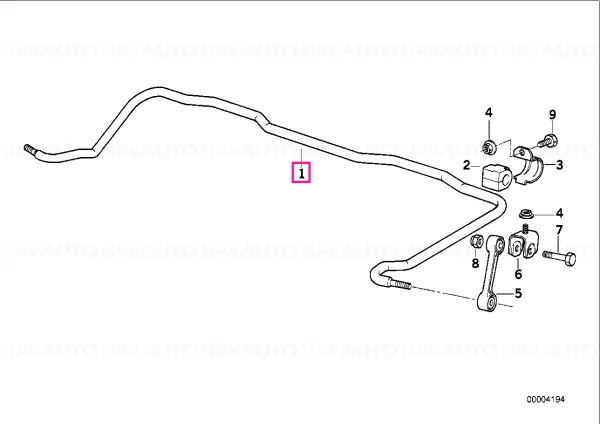 Stabilizator spate D=19MM - BMW Super ofertă