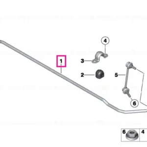 Disponibil imediat Stabilizator spate D=16MM - BMW - Mini