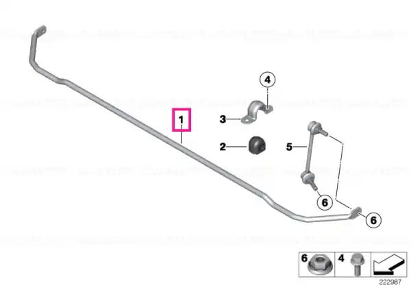Disponibil imediat Stabilizator spate D=16MM - BMW - Mini