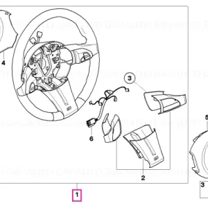 Volan M Sport piele multifuncț negru SCHWARZ - BMW Lichidare de stoc