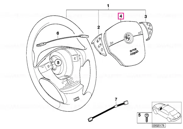 Reducere de preț Capac butuc airbag - BMW