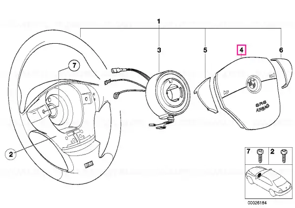 Reducere de preț Capac butuc airbag - BMW