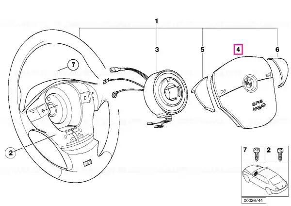 Cel mai vândut Capac butuc airbag - BMW