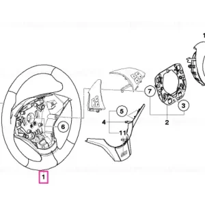 Volan M Sport airbag piele SCHWARZ - BMW Reducere specială