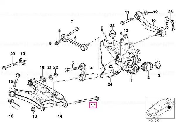Șurub hexagonal M16X1,5X263 - BMW Preț promoțional