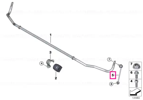 Chilipir Braț stabilizator - BMW