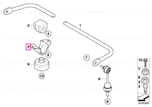 Suport stabilizator dreapta - BMW Doar azi
