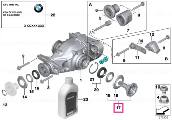 Disponibil imediat Flanșă ieșire LK=94MM/M10 - BMW