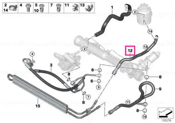 Furtun retur radiator - BMW Chilipir