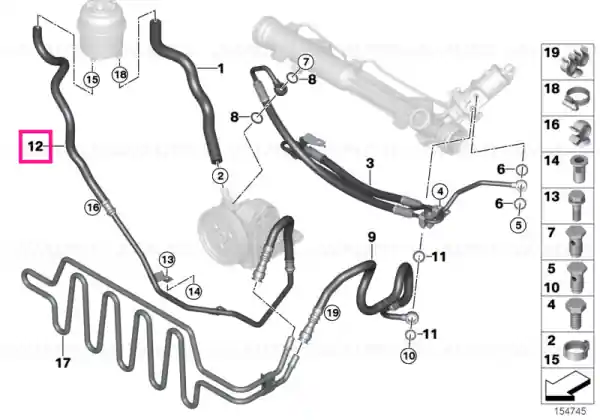 Lichidare de stoc Furtun retur radiator - BMW