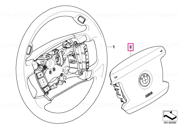 Modul airbag șofer BEIGE - BMW Popular