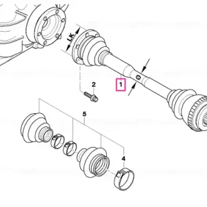 Ax ieșire schimb, stânga LK=94MM/D=38MM - BMW Expediere rapidă