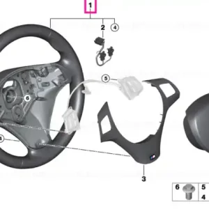 Volan M Sports cu airbag, piele - BMW Doar azi