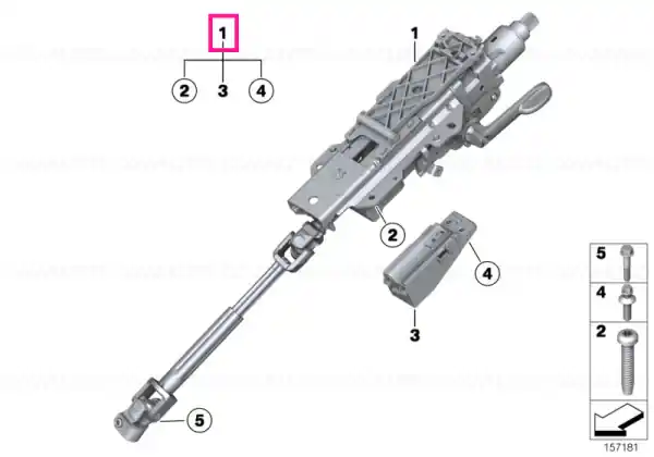 Reducere specială Coloană direcție reglabilă manual - BMW - Mini