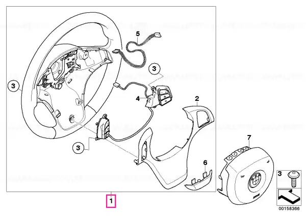 Comandă acum Volan sport piele airbag multifuncție - BMW