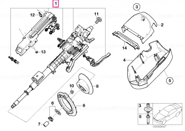 Coloană direcție manual INTERLOCK - BMW Plată securizată