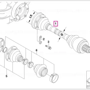 Arb ieşire schimb stânga LK=86/D=25 LK=86MM/D=25MM - BMW Ieftin
