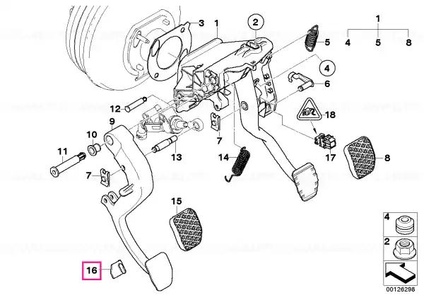 Tampon stop pedală ambreiaj - BMW Vezi acum