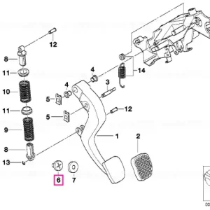 Transport gratuit Tampon blocare pedala ambreiaj - BMW