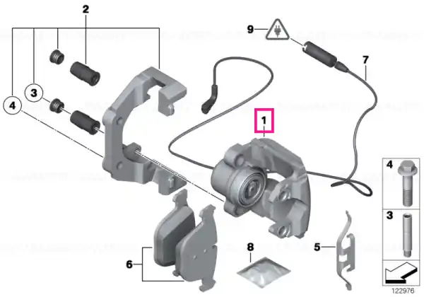 Disponibil imediat Carcasă etrier stânga - BMW