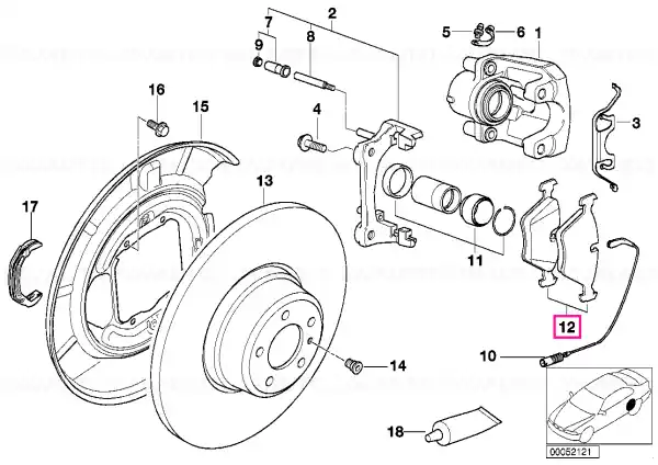 Reduceri Set placute frana, punte spate, fara azbest - BMW Seria 5 E39